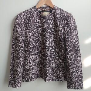 Vintage Windsmoor England Light Polka Dot Spot Jacket Sz 10